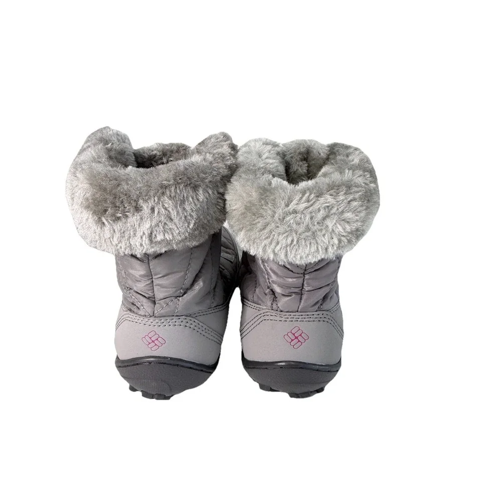 Columbia Youth Minx‎ Shorty Omni-heat WP Hiking Boot Gray/Pink Size 1Y No Box